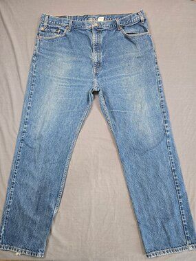 Vintage Levis 505 Regular Fit Straight Leg Jeans W44 L32 Blue Denim